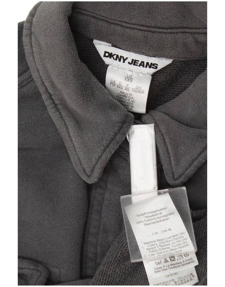 Camicia oversize da donna Dkny Overshirt UK 2 2XS Cotone grigio