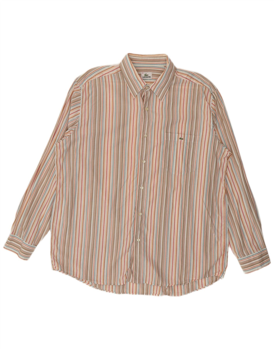 Camicia da uomo Lacoste taglia 44 XL a righe multicolore