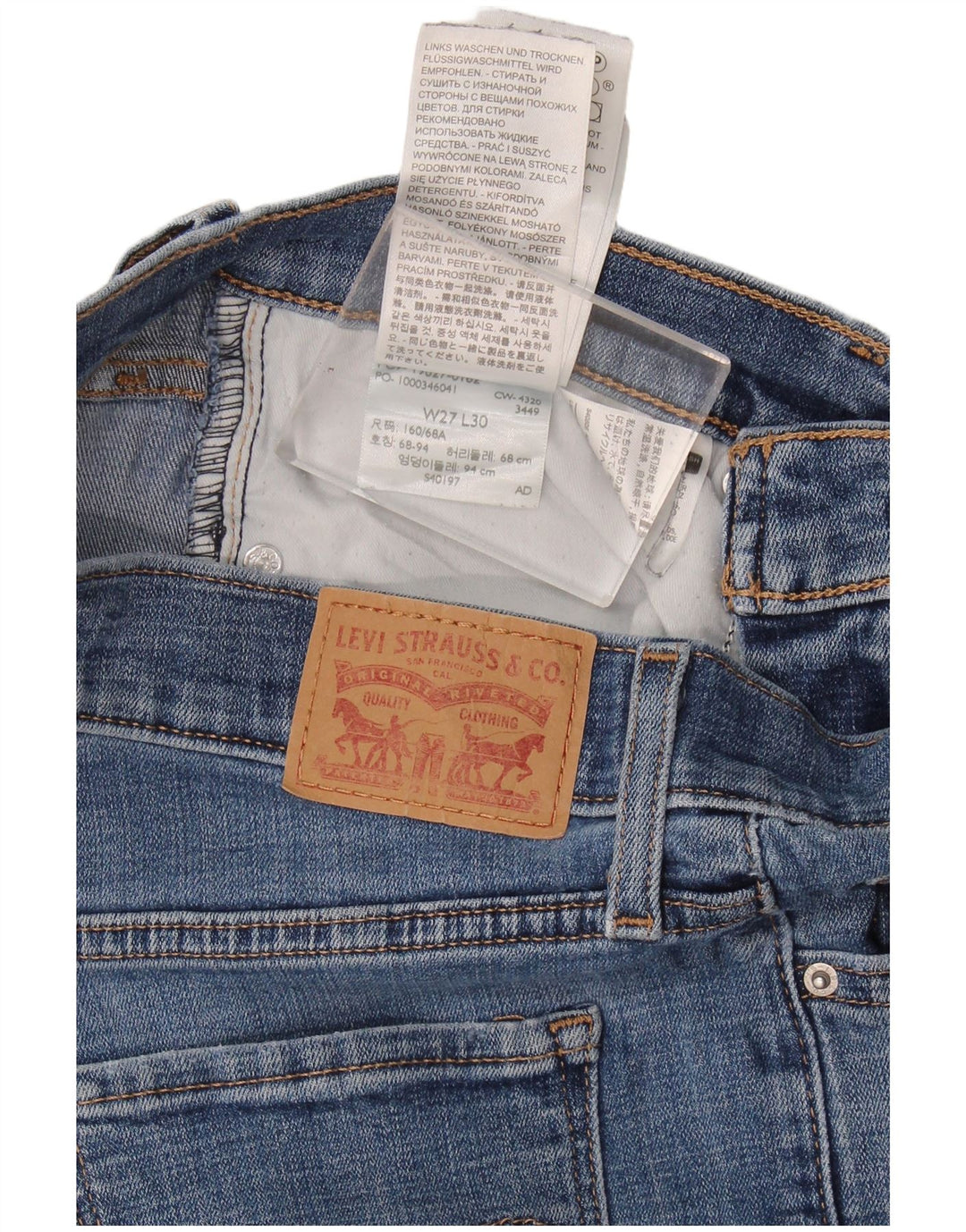 Levi's Donna 312 Shaping Slim Jeans W27 L30 Cotone Blu