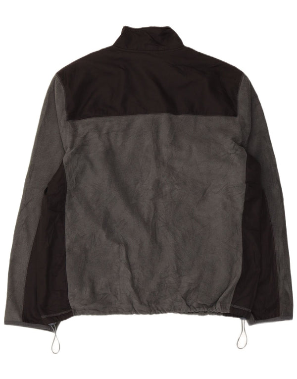 Starter Mens Fleece Jacket UK 42/44 Large Grey Colourblock Polyester