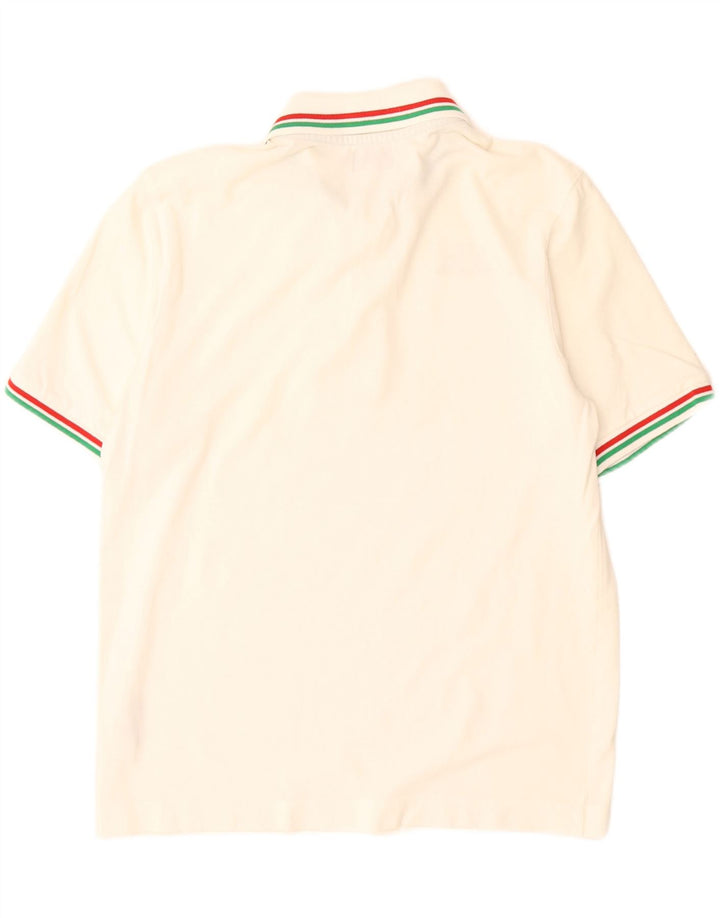 Polo da uomo KAPPA in cotone bianco sporco medio