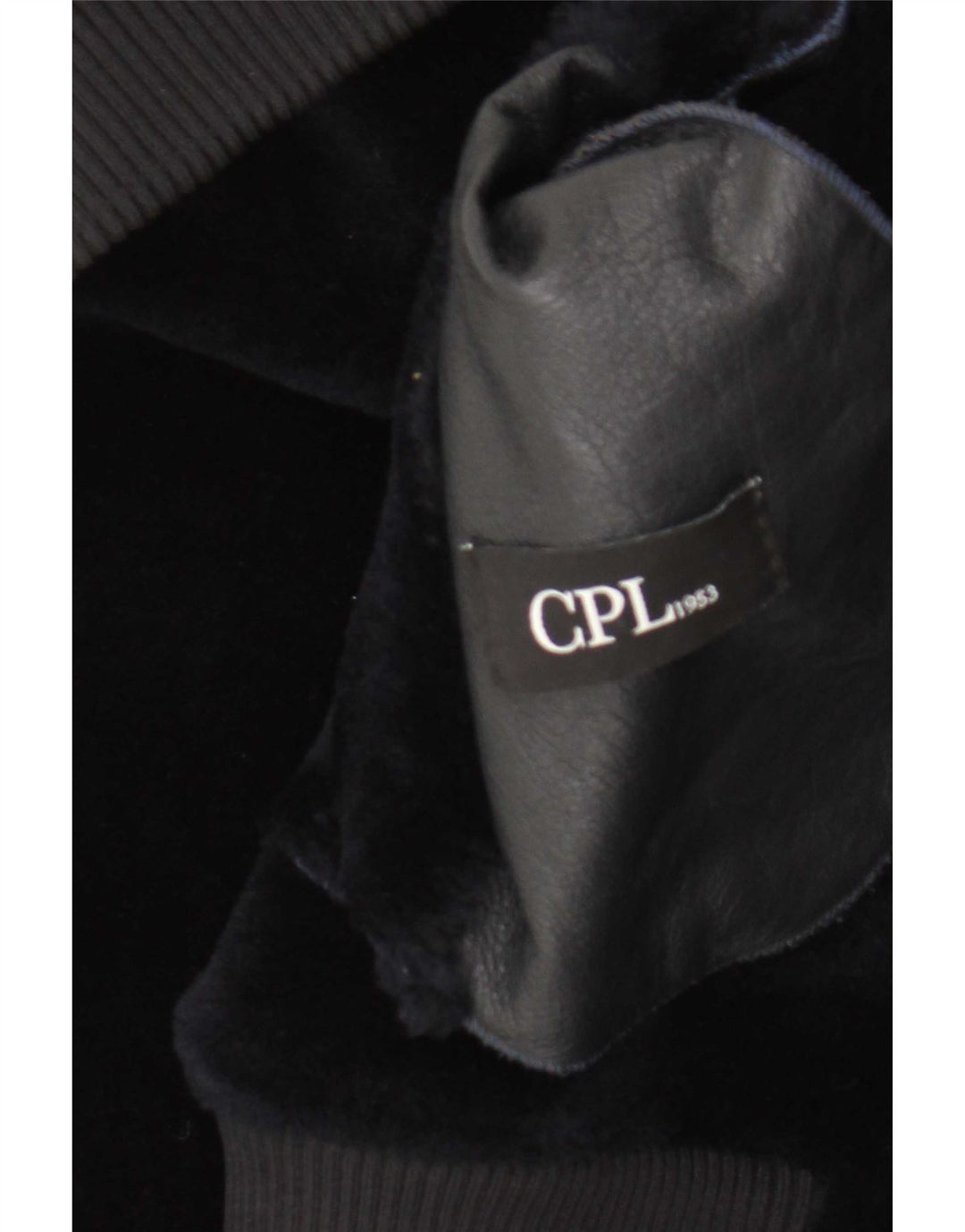 CPL1953 Giubbotto bomber in shearling da donna UK 20 2XL Shearling blu navy