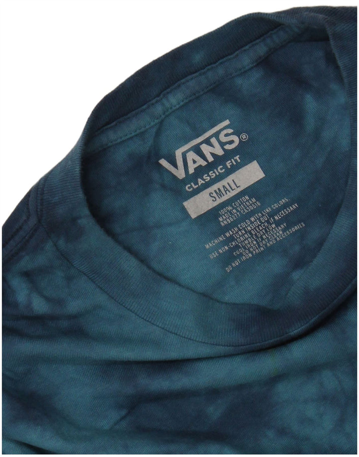 T-shirt grafica da uomo con vestibilità classica VANS, piccola, in cotone tie-dye blu