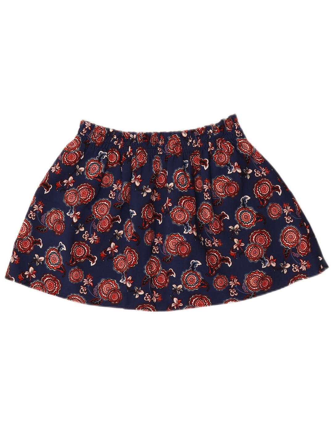 Minigonna da donna Zara media W28 blu navy floreale