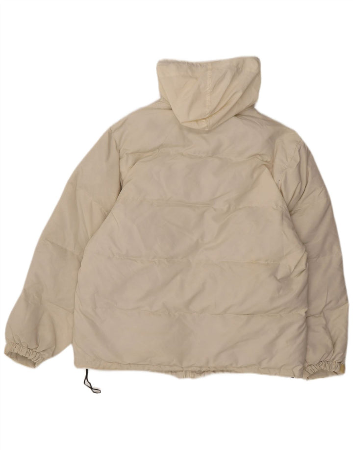 Giacca imbottita ampia con cappuccio da uomo Invicta UK 36 piccola poliestere bianco