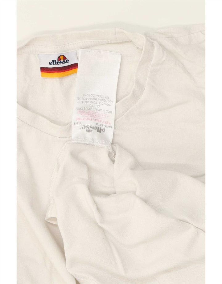 T-shirt da uomo Ellesse Top Small in cotone bianco