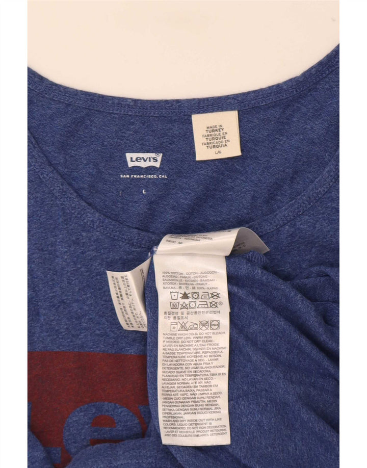 Levi's Gilet grafico da uomo, grande, in cotone screziato blu navy