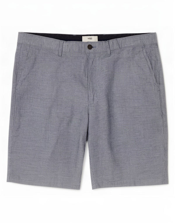 Pantaloncini chino da uomo Marks & Spencer 2XL W42 Lino gessato blu