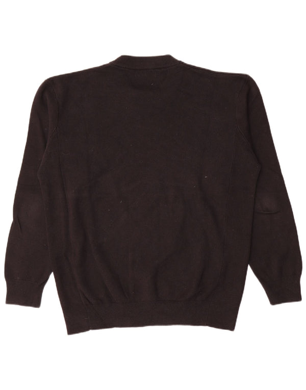 Maglione maglione girocollo da uomo Zara in cotone nero medio