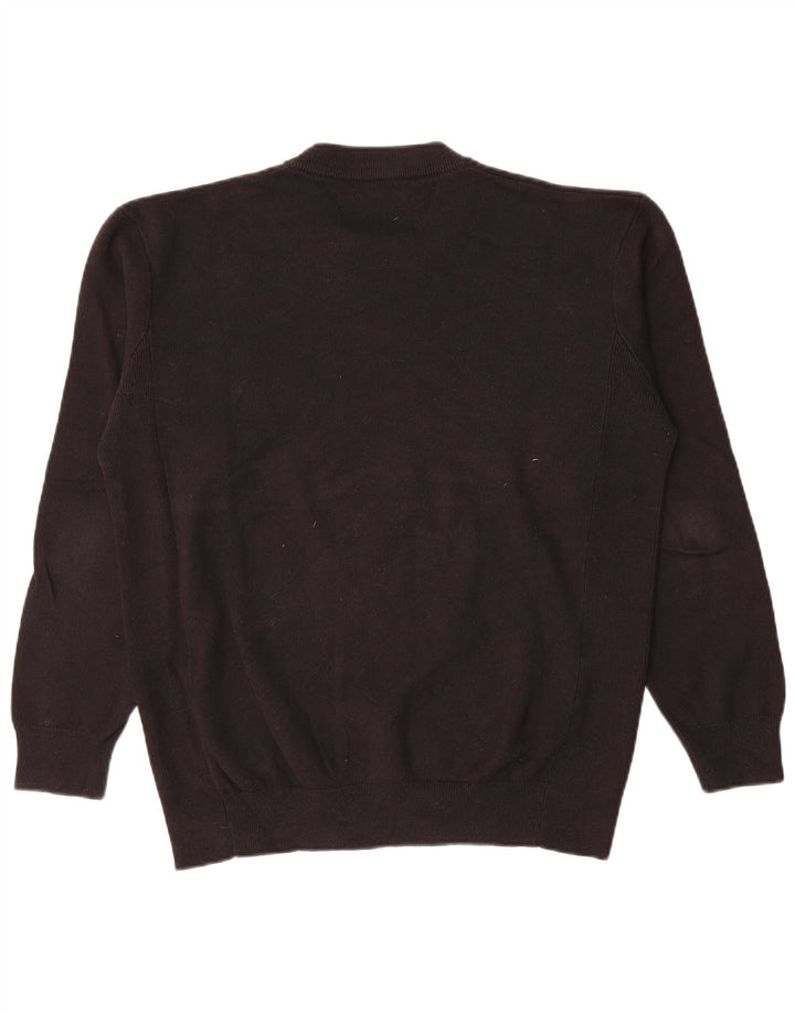 Maglione maglione girocollo da uomo Zara in cotone nero medio