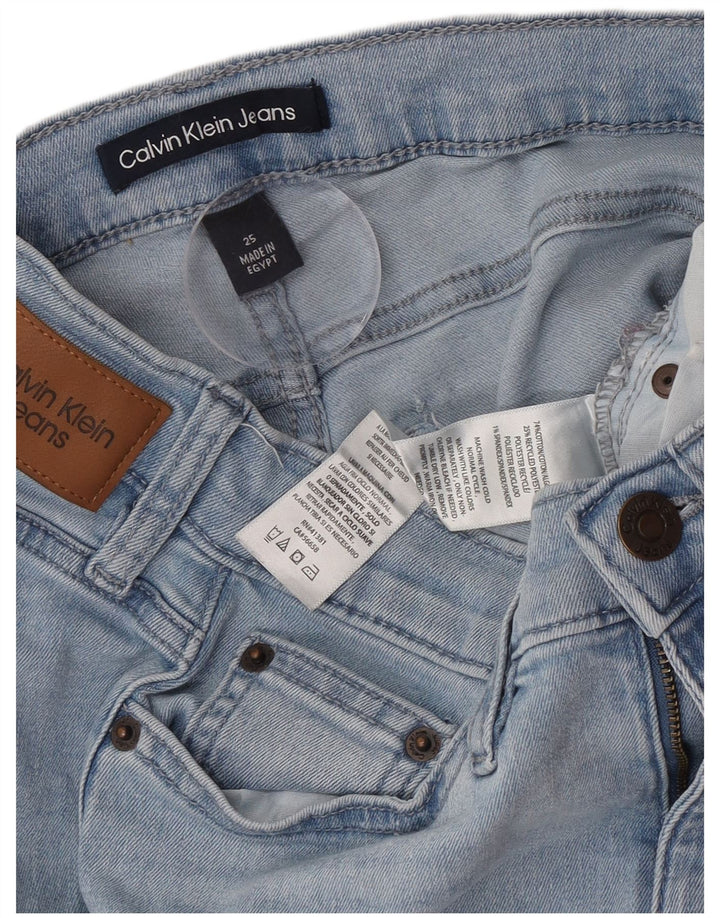 Jeans dritti da donna Calvin Klein W25 L25 cotone blu