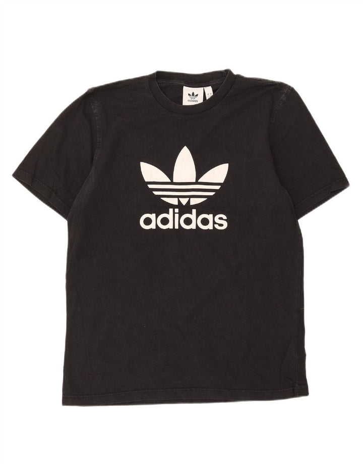 ADIDAS Mens Graphic T-Shirt Top Small Black Cotton