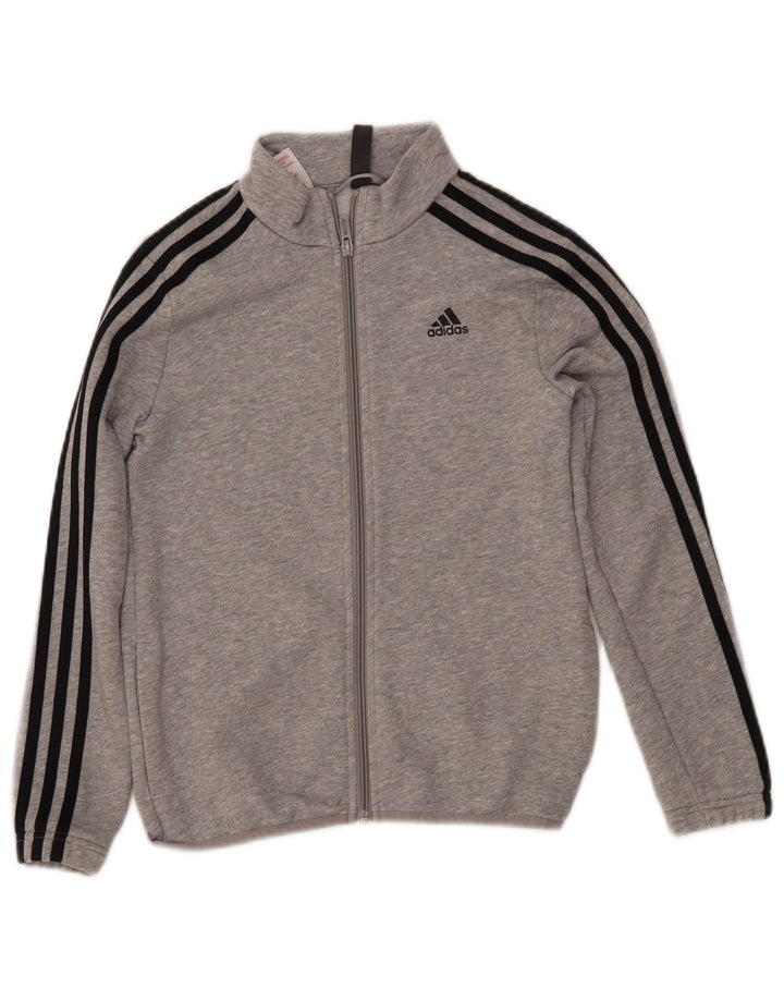 Giacca da tuta ADIDAS Primegreen da ragazzo 9-10 anni in cotone grigio