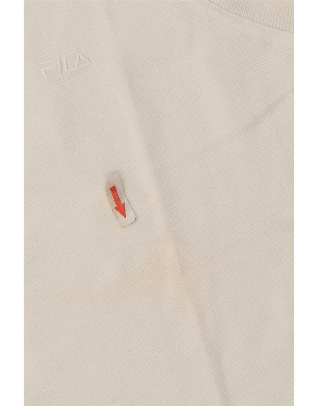 Polo senza maniche da donna Fila US 10 Large in cotone bianco