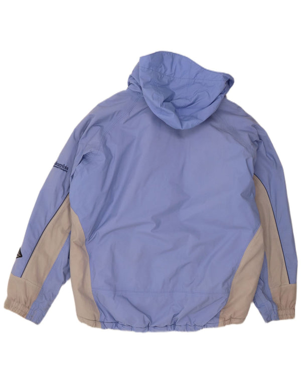Giacca da sci con cappuccio Columbia Omni-Tech da donna UK 18 XL Nylon color block blu
