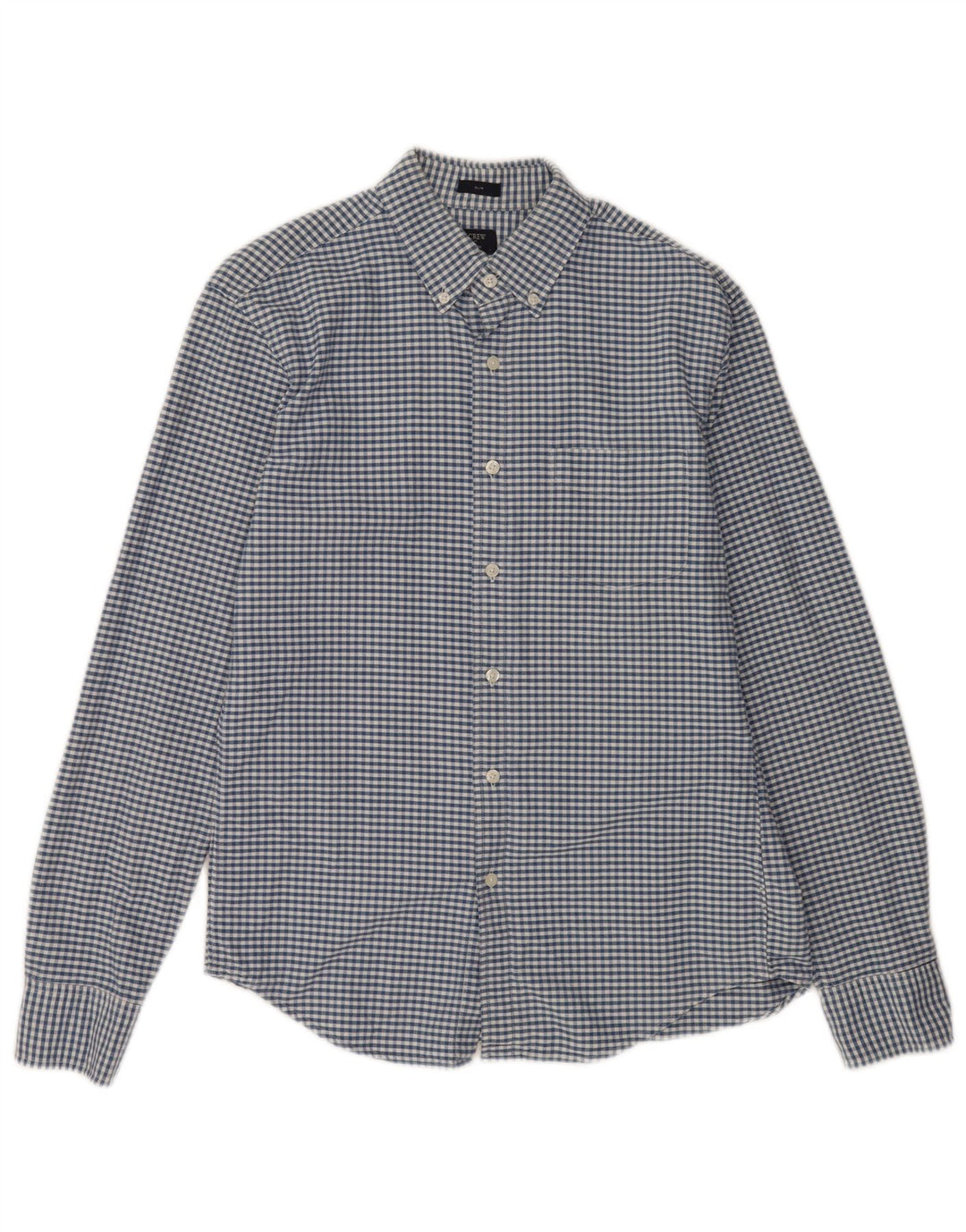 J. CREW Camicia slim fit da uomo in cotone a quadretti blu medio