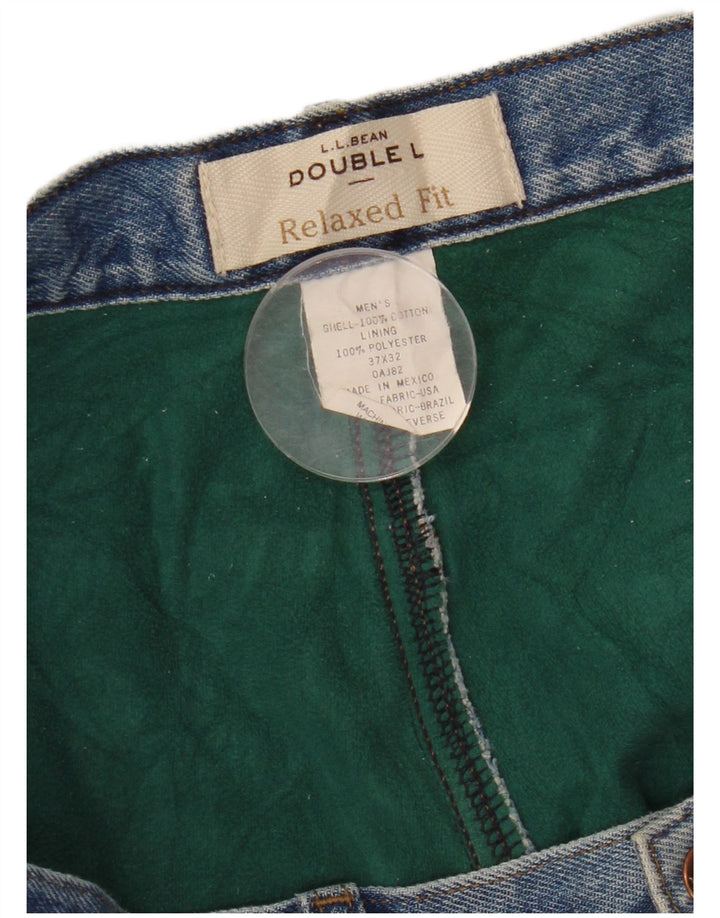 Jeans affusolati da uomo L.L.BEAN vestibilità rilassata W37 L32 cotone blu