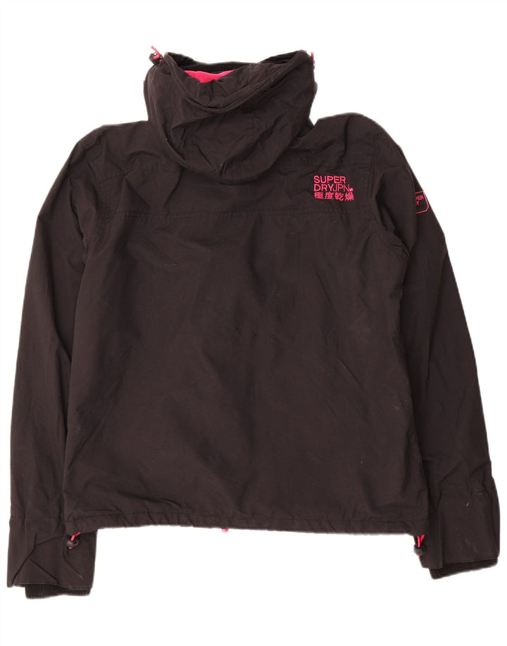 Giacca a vento da donna con cappuccio SUPERDRY UK 14 media nera