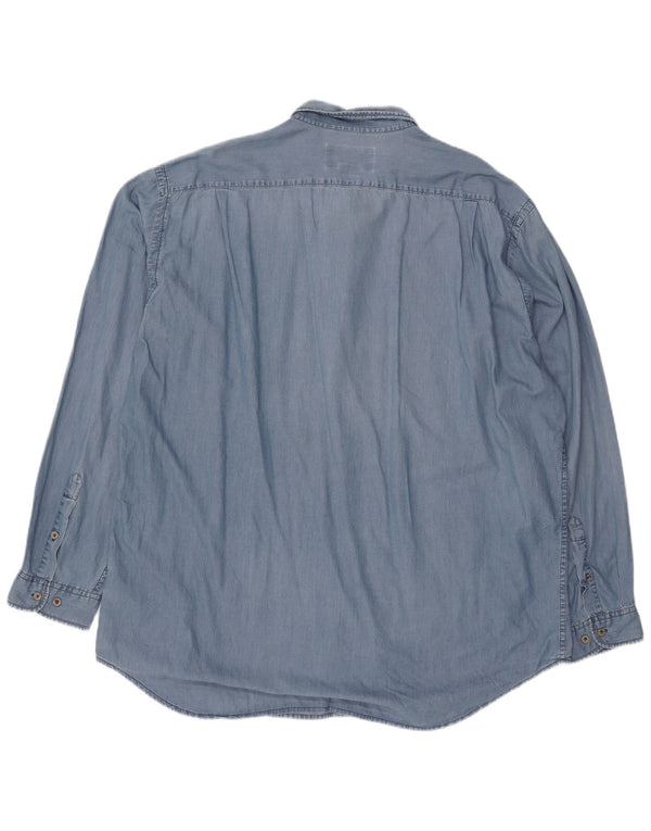 Camicia da uomo Marlboro Classics 3XL cotone blu