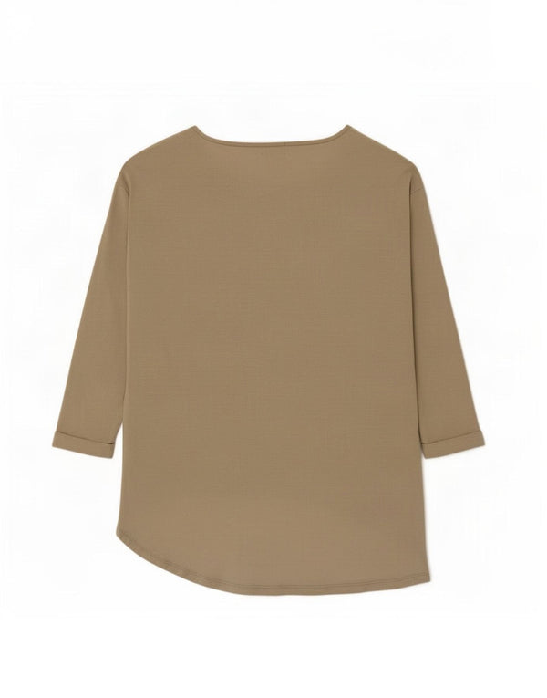 Top tunica a maniche lunghe da donna Zara UK 14 beige medio