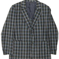 Giacca blazer vintage da uomo a 2 bottoni UK 38 a quadri grigio medio