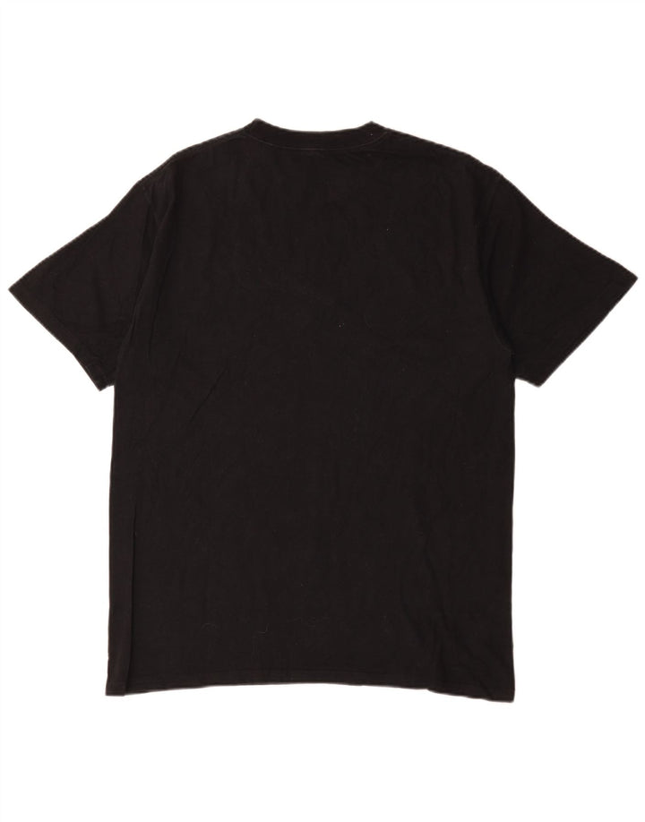T-shirt da uomo Champion Top in cotone nero medio