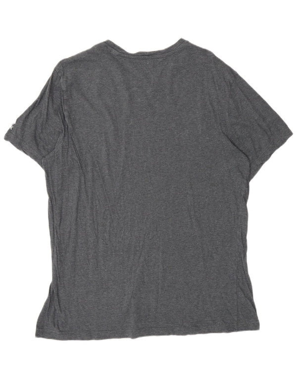 T-shirt grafica Reebok da uomo grande grigia