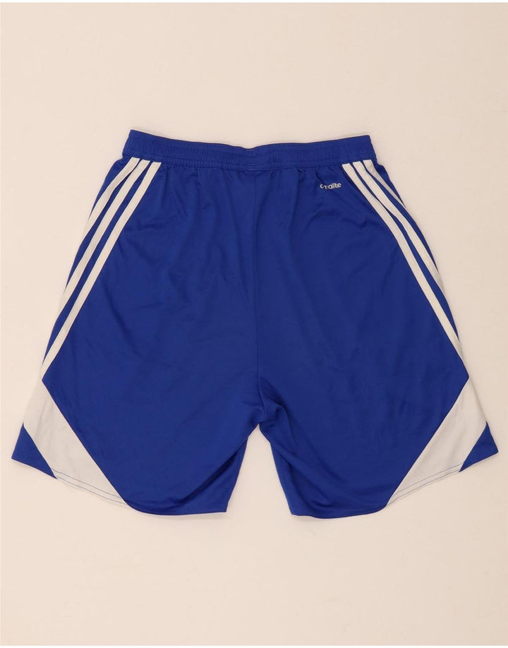 Pantaloncini sportivi Adidas Climalite da uomo piccoli in poliestere color block blu