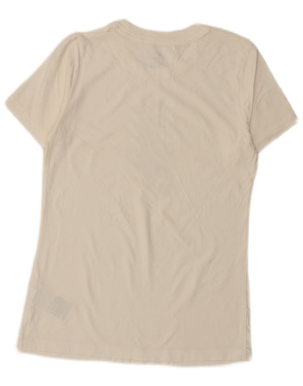 T-shirt grafica da donna Nike Top UK 6 XS cotone bianco