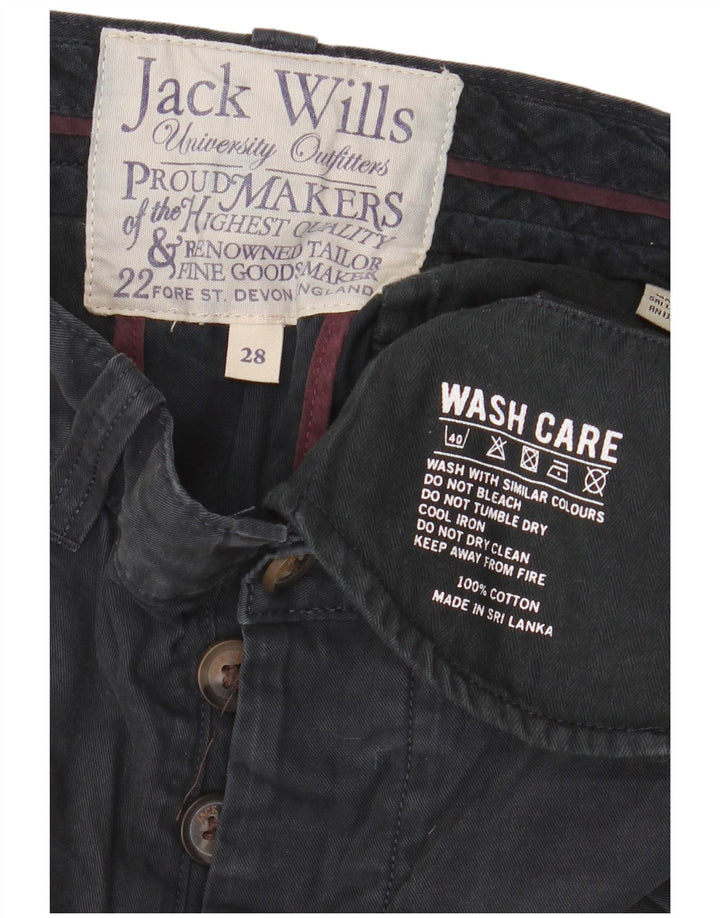 Pantaloncini chino da donna Jack Wills W28 cotone blu navy medio