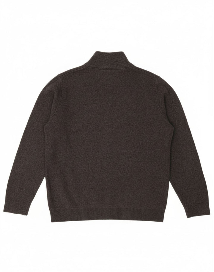 Maglione da uomo con zip e collo Superdry 2XL in cotone grigio