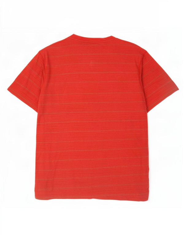 Weird Fish Mens T-Shirt Top XL Red Pinstripe Cotton