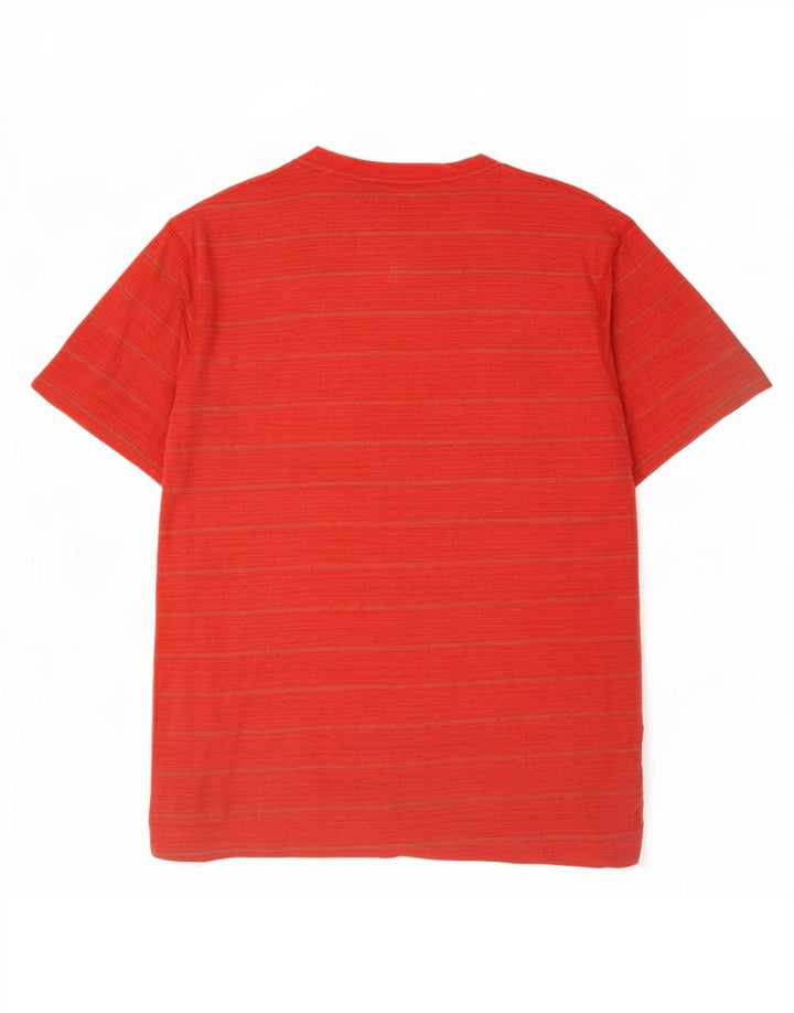 T-shirt da uomo Weird Fish Top XL in cotone gessato rosso