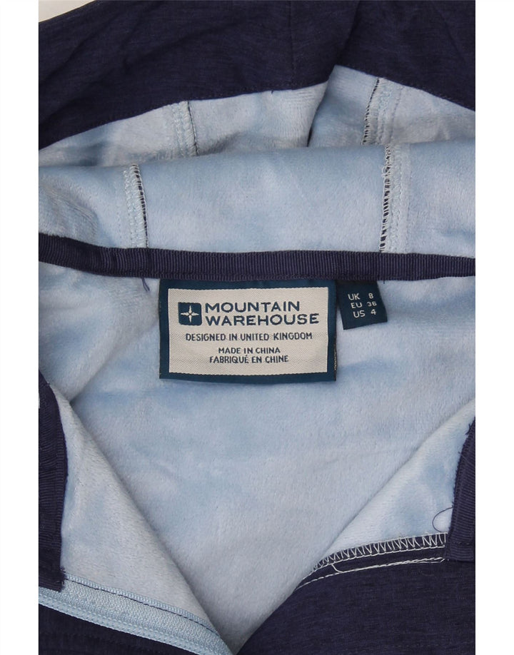 MOUNTAIN WAREHOUSE Womens Hooded Rain Jacket UK 8 Small Navy Blue Vintage Mountain Warehouse and Second-Hand Mountain Warehouse from Messina Hembry 