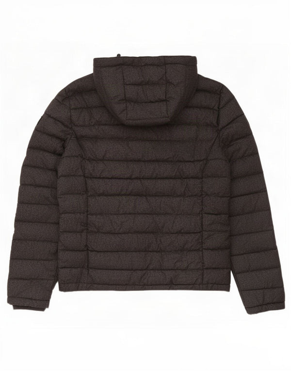 Giacca imbottita con cappuccio da uomo Superdry UK 42 XL poliestere grigio
