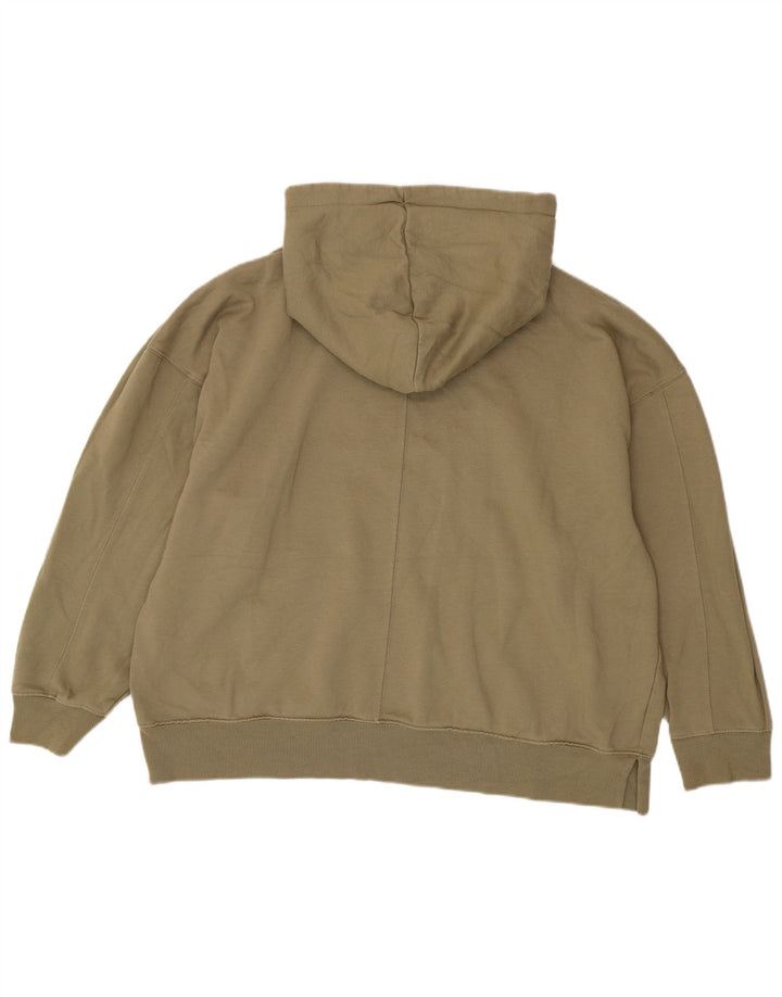 Topshop Maglione oversize con cappuccio da donna UK 12/14 Poliestere kaki medio