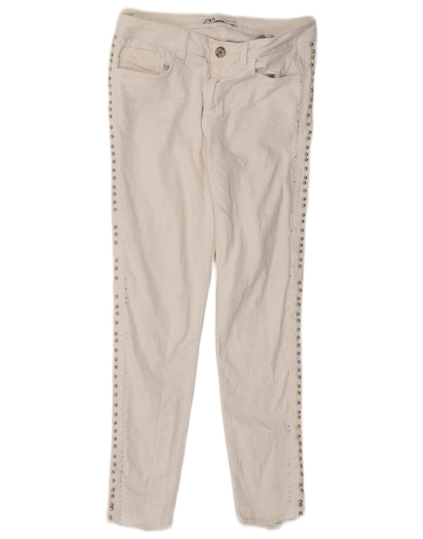 Jeans skinny da donna Zara EU 38 Small W28 L27 Cotone bianco