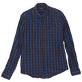 Camicia in flanella da uomo Lee in cotone a quadri blu navy medio