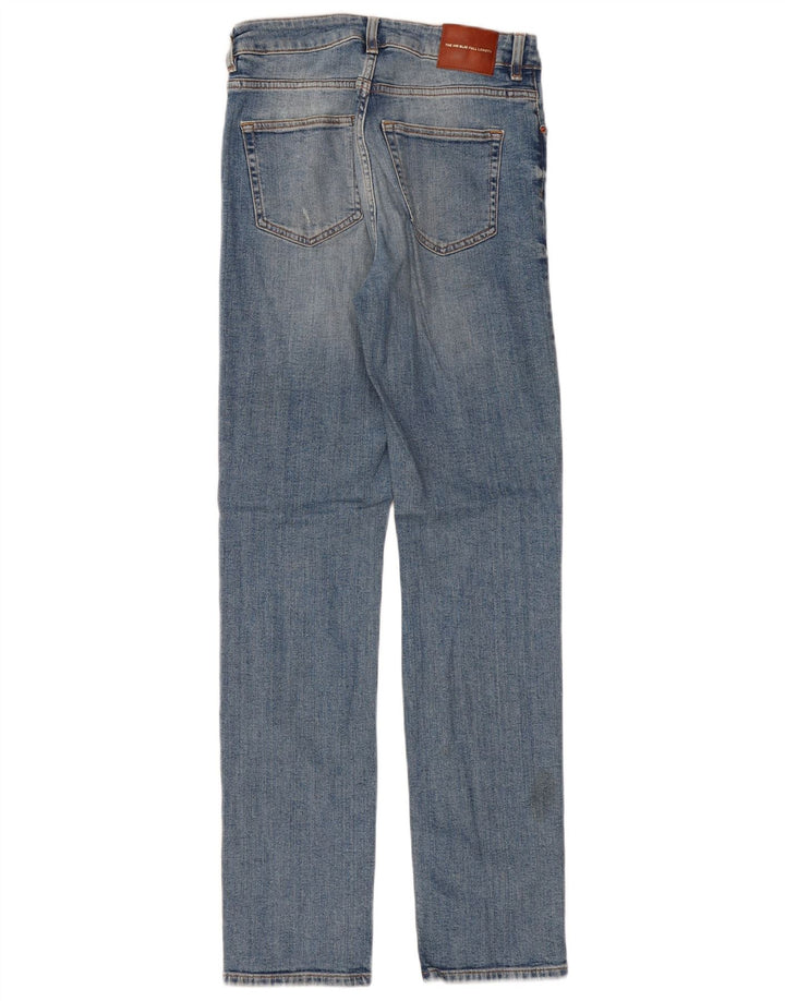 Jeans dritti effetto invecchiato ZARA da donna EU 36 XS W26 L32 Blu