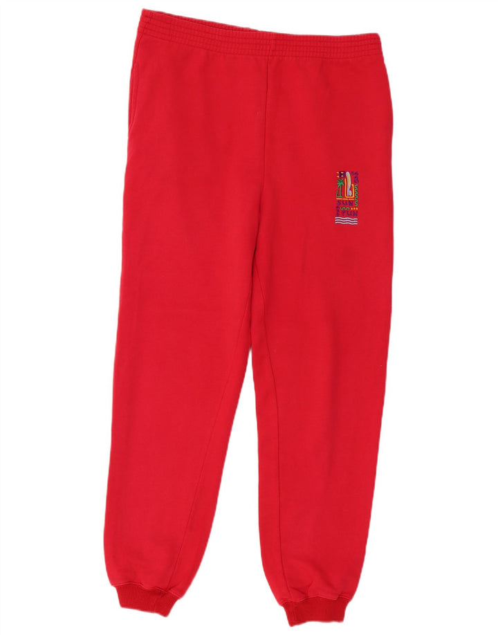 Pantaloni da tuta vintage da uomo Joggers rosso medio