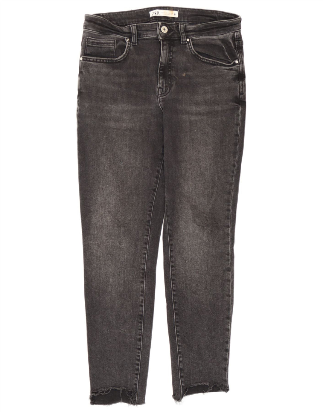 Jeans slim da donna Zara EU 42 Large W32 L26 Grigio