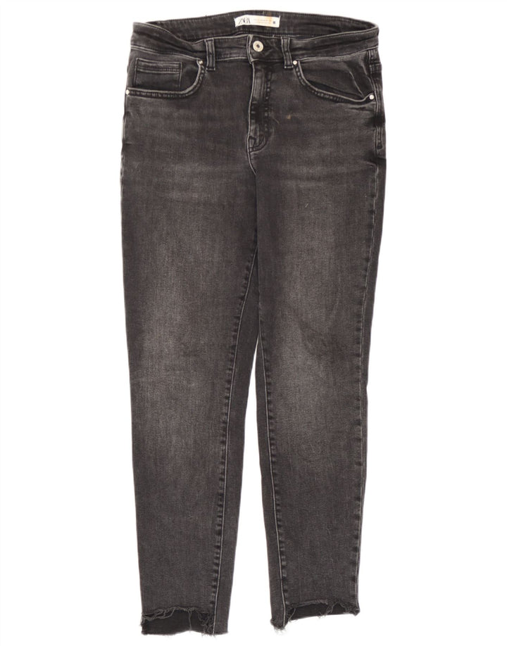 Jeans slim da donna Zara EU 42 Large W32 L26 Grigio