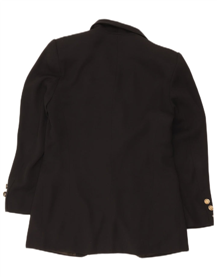 Giacca blazer a 1 bottone lunga da donna Bianca EU 36 piccola poliestere nero