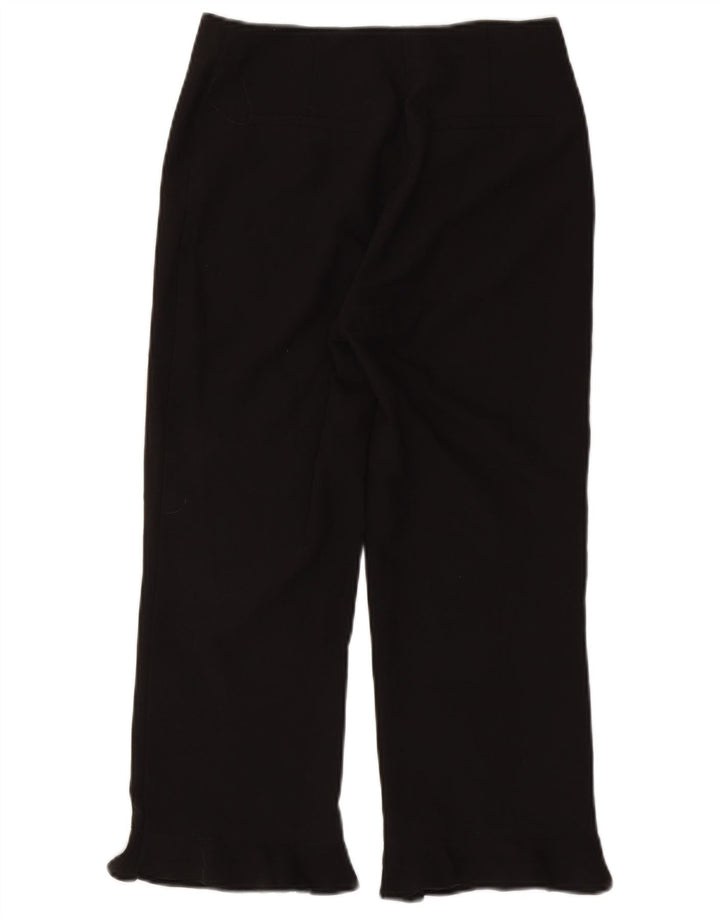 Topshop Pantaloni Capri da donna UK 8 Small W27 L22 Poliestere nero