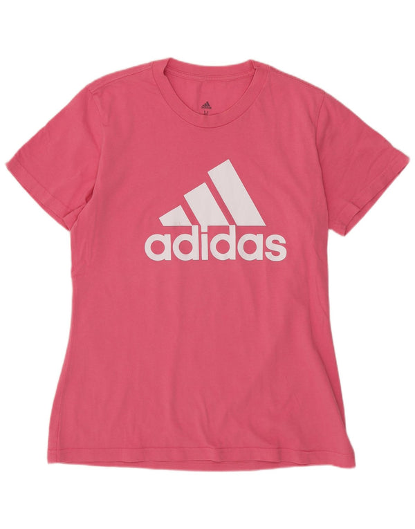 Maglietta grafica Adidas da donna Top UK 12/14 Rosa medio