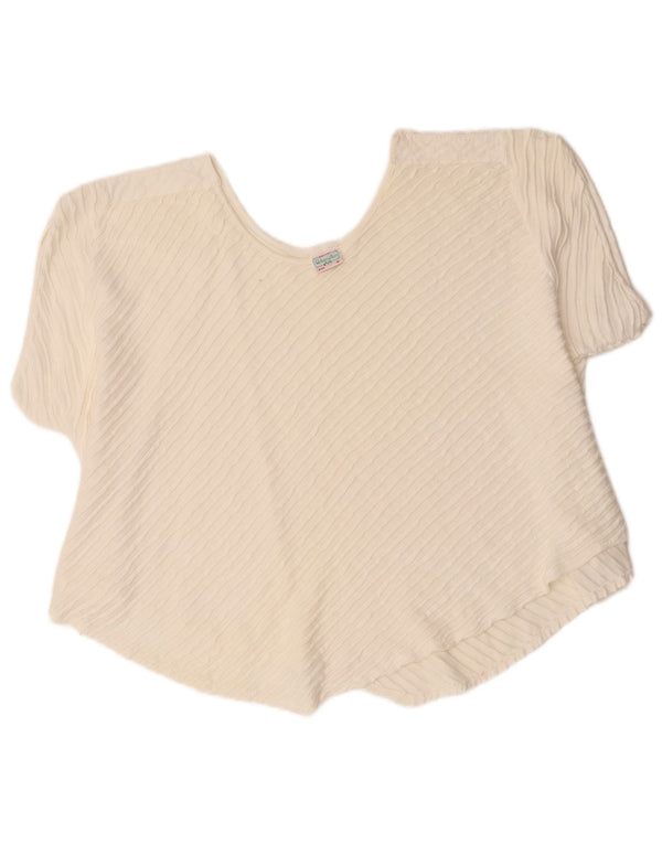 Camicetta oversize asimmetrica da donna Benetton Top UK 14 Cotone bianco medio