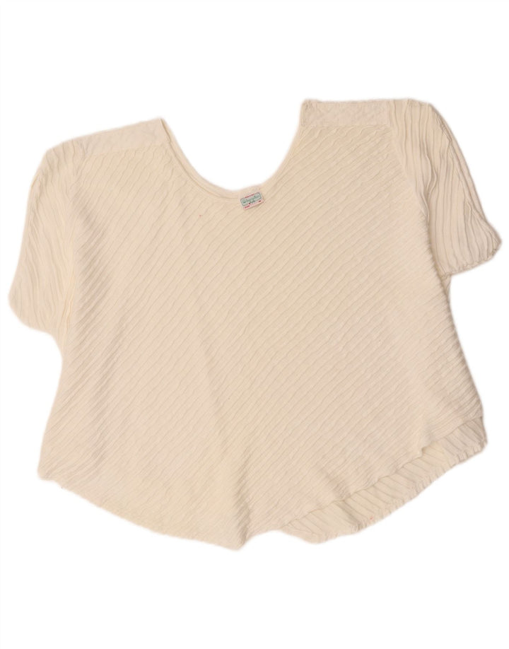 Camicetta oversize asimmetrica da donna Benetton Top UK 14 Cotone bianco medio