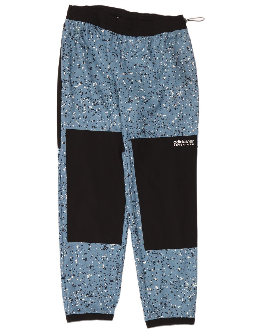 Pantaloni Adidas Adventure Windbreaker da uomo grandi in poliestere maculato blu