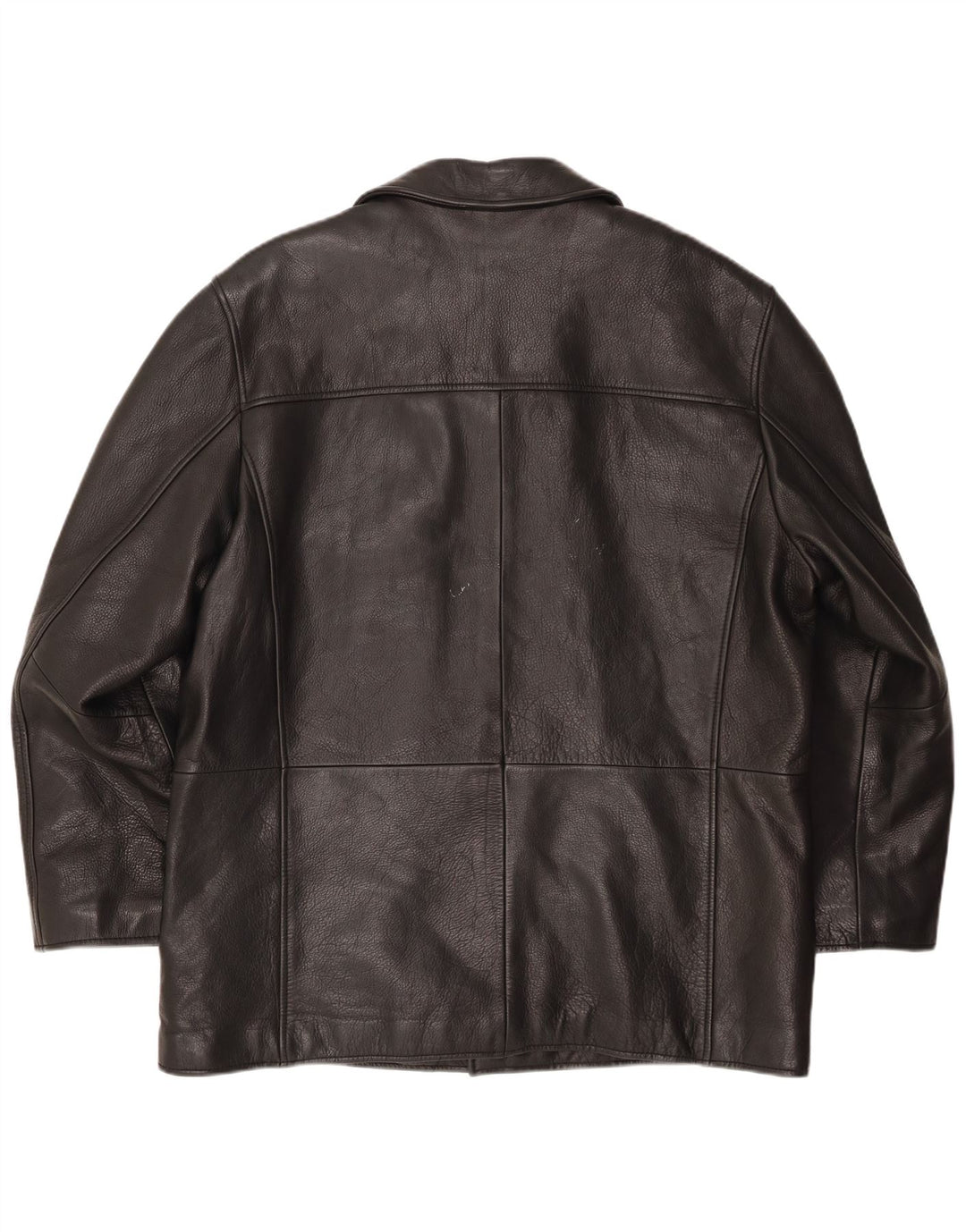 Giacca in pelle da uomo VINTAGE UK 46 3XL Pelle nera