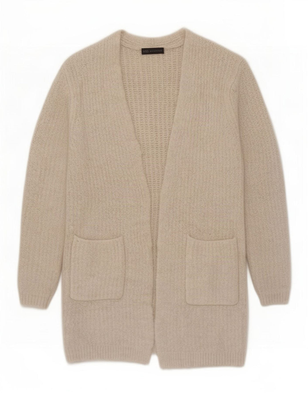 Maglione cardigan aperto lungo da donna Marks & Spencer UK 10 piccolo Beige